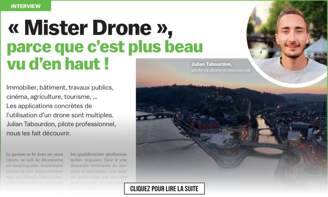 Article de presse interview de Mister Drone parut dans le journal 7Dimanche